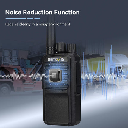 Retevis NR610 Two-Way Radio, Walkie Talkie with Intelligent AI Noise Cancellation, 10-in-1 Charger, Efficient Charging, Two-Way Power Supply, Two-Way Radio for School, Factory (10 PCS, Black)