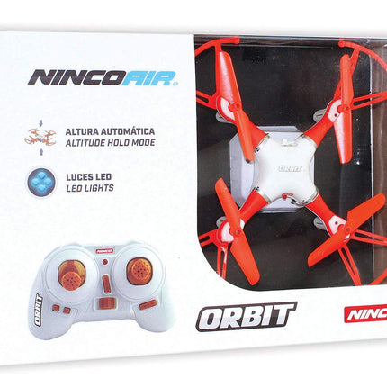 Ninco - Nincoair Drone Orbit Radio-controlled drone for kids, easy to fly. Remote-controlled drone with 2.4 GHz controller and 3.7 V Li-Po battery, dimensions 11.5 x 11.5 x 6 cm (NH90123)