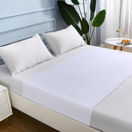Aimtton incontinence pad washable 86 × 132 cm, bed pads with wings, absorbent incontinence bed pad, waterproof bed pad blue