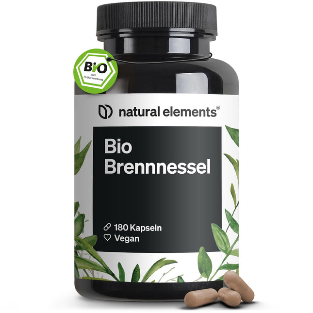 Organic Nettle – 180 Capsules – 10:1 Nettle Leaf Extract – vegan, high dosage, no unnecessary additives – produced in Germany &amp; laboratory-tested