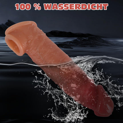 Warmfeel Penis Sleeve Realistic Penis Cuffs Sex Toy, 22cm Silicone Dildo Penis Sleeve Sex Toy for Men and Couples, Penis Extension Penis Enlargement Time Extension Sex Toys