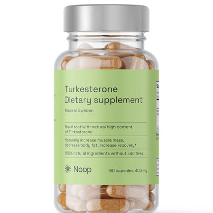 Noop Turkesterone High Dose Testosterone Booster for Muscle Building and Libido for Men - Turkesterone is a further development of Ecdysterone. Aslan Men's Ali Capsules - 400 mg, 60 Capsules