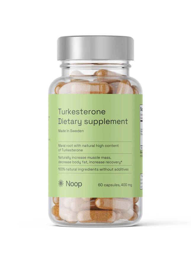 Noop Turkesterone High Dose Testosterone Booster for Muscle Building and Libido for Men - Turkesterone is a further development of Ecdysterone. Aslan Men's Ali Capsules - 400 mg, 60 Capsules