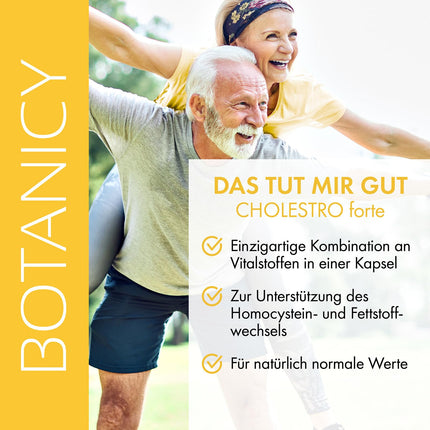 BOTANICY Cholestro Forte with BERGAVIT® - Lower Cholesterol Naturally - Bergamot Extract, Vitamins A, C and E, Zinc, Selenium &amp; Choline - Hormone-Free, Vegan - 60 Tablets