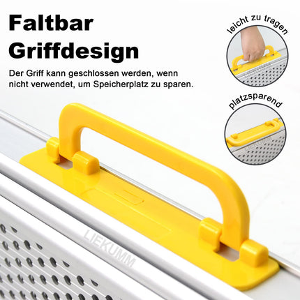 LIEKUMM 2 x 127-300 cm wheelchair ramp, 300 kg load capacity wheelchair ramp for stairs, steps, portable telescopic ramp for electric wheelchairs, bicycles, triple extendable