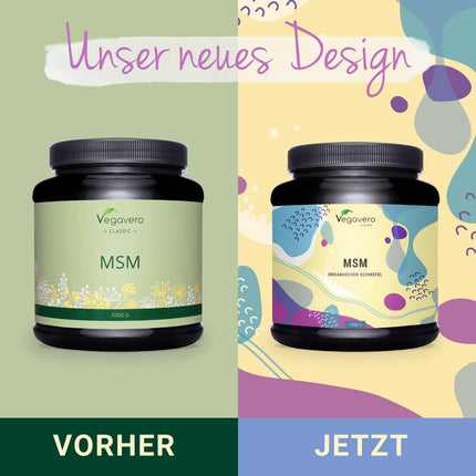 MSM Powder 1000 g Vegavero® | 99.9% pure | German production | Methylsulfonylmethane | Organic sulfur | Crystalline | Laboratory tested and additive-free | Vegan