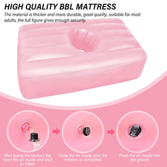 Dorccsi BBL bed, wear-resistant elastic PVC BBL chair, leak-proof chair with hole, portable bed after surgery for sleeping, Brazilian buttock lift, postnatal recovery,