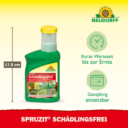 Neudorff Spruzit Pest-Free – Concentrate combats pests such as box tree moths, aphids, and thrips on ornamental plants, vegetables, and herbs, 250 ml
