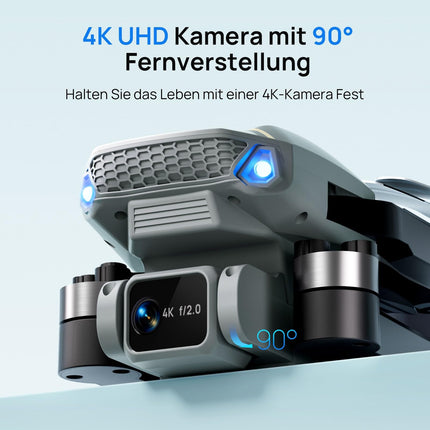 Ameta Drone with 4K Camera for Adults, S20 Lite FPV Drone for Beginners, RC Quadcopter with Brushless Motor, 36 min Flight Time, Altitude Hold, Circle Flight, Gift Toy for Kids (165 g)