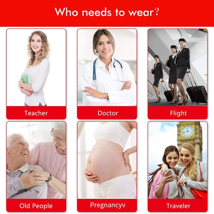 YISEMEYA 2 Pairs Medical Compression Stockings Women Long, 20-30 mmHg Support Stockings Women, Opaque Toe Wrap Compression Tights Women, Great Support for Varicose Veins, Edema