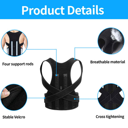 Back Straightener, Posture Corrector for Women and Men, Posture Corrector to Relieve Upper and Lower Back Pain, Adjustable Full Backrest for Women and Men (XL)