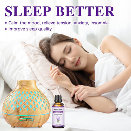 Migcaput Essential Oils Lavender Oil 100 ml, 100% Natural Essential Oils, Premium Quality Aromatherapy Essential Oil, Fragrance Oils for Diffuser, Humidifier, Relaxation, Massage, Bath