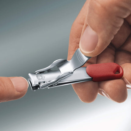 Victorinox Nail Clipper Small, Nail Cutter, Nail Nipper, Stainless Steel, for Toenails and Fingernails, Professional, Manicure, Pedicure, Red