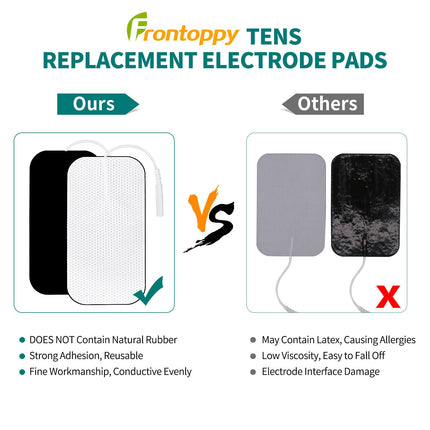 Tens Electrode Pads, 20 pieces self-adhesive electrodes Tens device, 40 x 80 mm Tens electrodes reusable for the relief of muscle, back and joint pain Compatible with most TENS