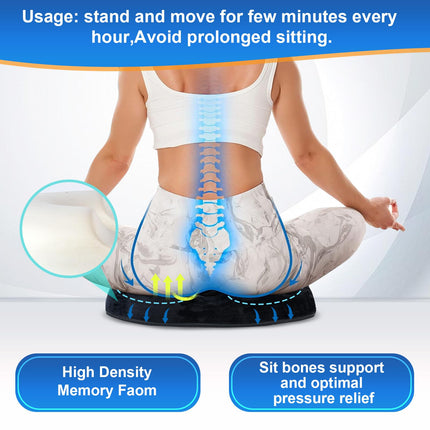 Ecosafeter Hemorrhoid Seat Cushion, High Quality Memory Foam Donut Pillow for Pregnancy, Coccyx, Postnatal, Sciatica, Pressure Ulcers