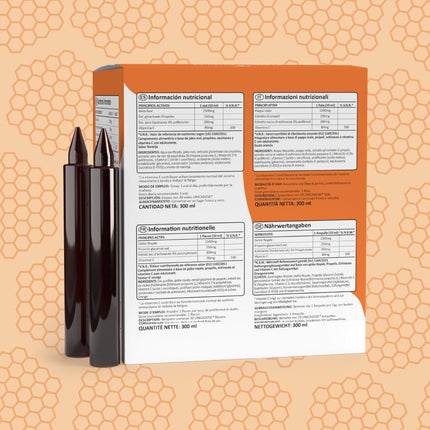 Pure Royal Jelly with Propolis, Vitamin C, and Echinacea. 30 ampoules, 2000 mg. Reduces fatigue and other symptoms, increases energy and vitality, and strengthens metabolism. N2 Natural Nutrition