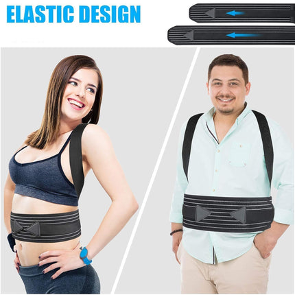 Back straightener, back support belt posture correction women men, posture correction belt, back posture corrector, adjustable posture trainer back belt for shoulder neck back support (36'-47')