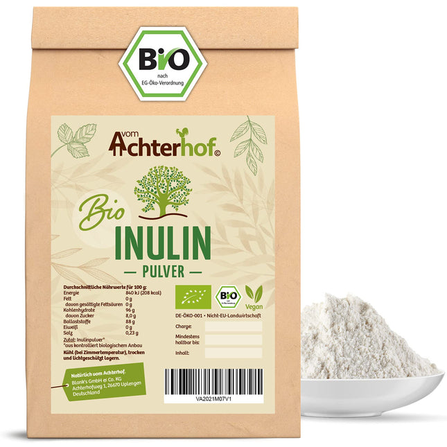 Organic Inulin Powder 250g | Low-calorie fiber from agave | Fine-grained and highly soluble in water | Ideal for drinks, cooking, and baking | from Achterhof
