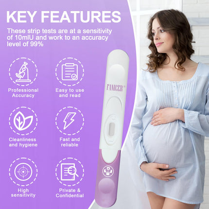 6 Pregnancy Tests, Rapid Pregnancy Test, Early Pregnancy Test Sensitivity, Individually Sealed Packaging Early Pregnancy Test, 3 Minutes Rapid Detection (Purple)