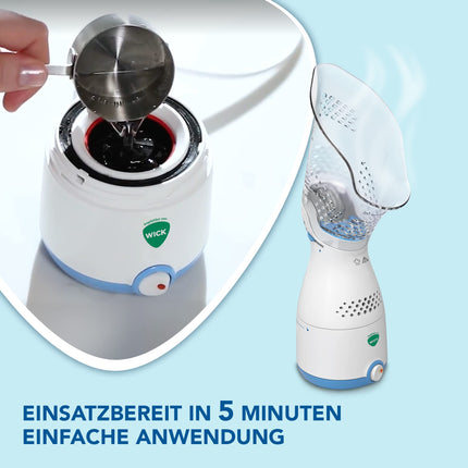 Wick Sinus Inhaler – Adjustable steam control – Automatic shut-off – Essential oil pads included – WH200