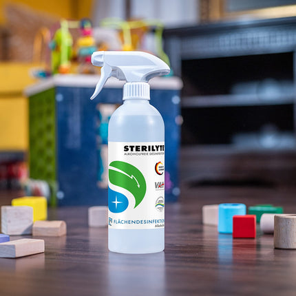 STERILYTE Surface Disinfectant 5L – Sustainable, alcohol-free, highly effective against viruses, bacteria &amp; fungi, versatile disinfectant for surfaces (Halal &amp; Kosher) – MADE IN GERMANY