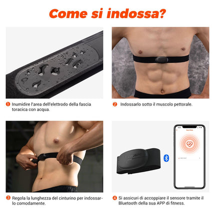 COOSPO H6M Heart Rate Monitor Chest Strap Bluetooth ANT+ Connectivity, Heart Rate Sensor ECG Measurement IP67 Waterproof, Compatible with Wahoo, Elite HRV, Rouvy, Adidas Run, Kinomap, Pulsoid