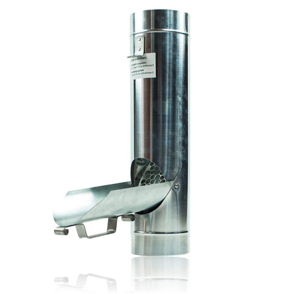 Frank Bauelemente zinc downpipe flap 100 mm with stainless steel sieve - titanium zinc downpipe flap as rainwater collector, easy installation thanks to conical shape and precise transition