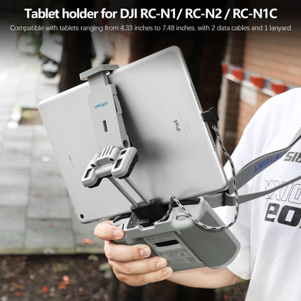 FPVtosky 8-in-1 Accessory Kit for DJI Mini 4K/Mini 2/Mini 2 SE Drone: Double-layered carrying case, tablet mount, RC-N1 strap, landing gear, propeller holder, 2 control sticks, 2 data cables, digital sticker