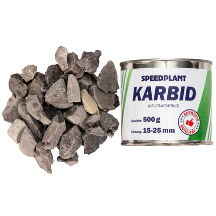 SPEEDPLANT Carbide 1kg (2x 500g) - Carbide Kabit Kabitt karbitt Carbide Carbide Large Solid Stones Grain Size 15-25mm - 2 Cans