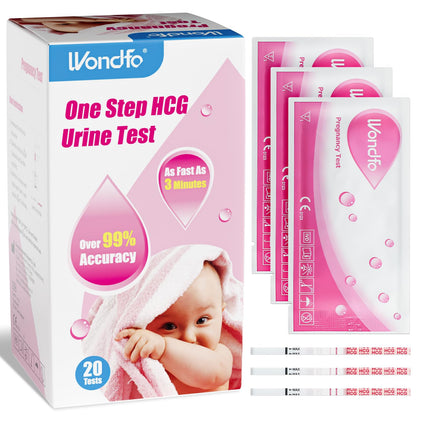 Wondfo Pregnancy Test 20x Early Pregnancy Test 10 miu/ml Early Rapid Pregnancy Test Strips Home 6 Days Earlier Than Your Period Pregnancy Test