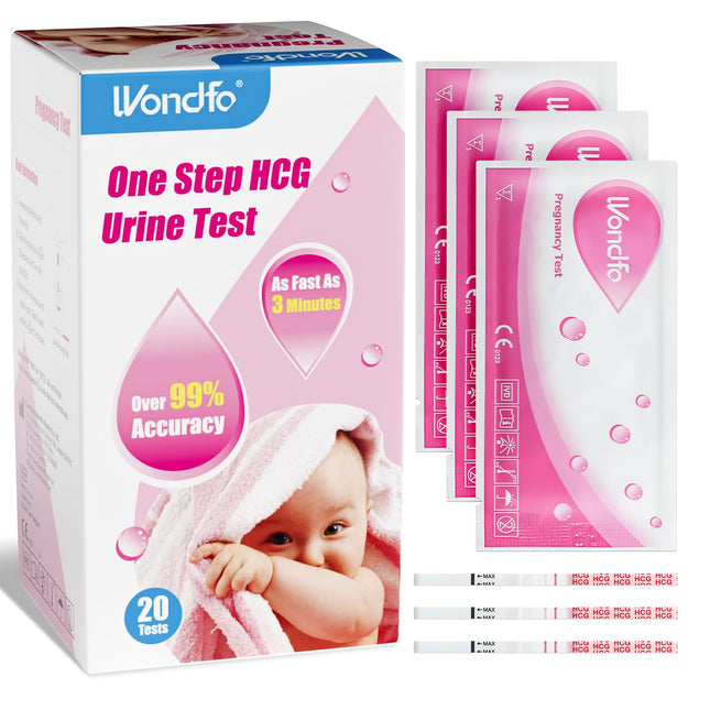 Wondfo Pregnancy Test 20x Early Pregnancy Test 10 miu/ml Early Rapid Pregnancy Test Strips Home 6 Days Earlier Than Your Period Pregnancy Test
