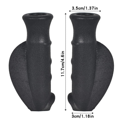 Colexy 2 Pack Comfort Rollator Handles, Ergonomically Shaped, Rubber Handles, Rollator Grip, Rollator Holder, Right and Left, Hand Grip for Mobility Aid, φ 22 mm (Black)