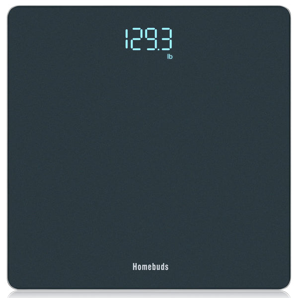 Homebuds Digital Bathroom Scale, High Precision Assured by Professional Scale Factory SINCE 2001, LED Display and Step-On, 3*AAA Batteries Included, 180kg/400lb, Blue