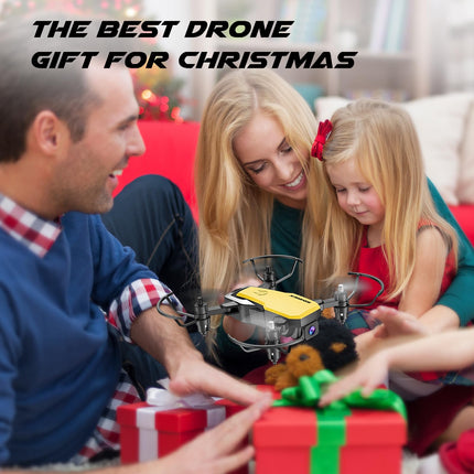 SIMREX X300C Drone with 720P HD Camera, RC Quadcopter Foldable Drone, Mini Drone with Altitude Hold, 3D Flip, Headless Mode, Gravity Control and 2 Batteries, Gifts for Kids, Adults, Yellow