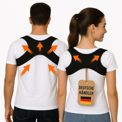 DONNER KRAFT Posture Corrector Men Women Innovative Back Support Belt: Back Posture Correction Belt for Men and Women - Adjustable and Breathable Posture Trainer (SL)