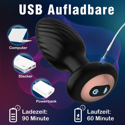 Anal vibrators for men Anal plug# for men, prostate stimulation men Anal plug sex toy for men with 7 rotation 7 vibration, Anal plug sex toy for couples Butt plug sex toy