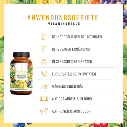All in One Multivitamin &amp; Mineral Complex - 35 valuable AZ vitamins and minerals - Multi-vitamin capsules with high dosage - Vegan and without unnecessary additives