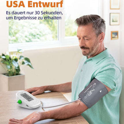 Blood pressure monitor (Blood pressure monitor) AILE: Upper arm blood pressure monitor for home use, blood pressure monitor large cuff (adjustable 22-42cm) Automatic upper arm blood pressure monitor