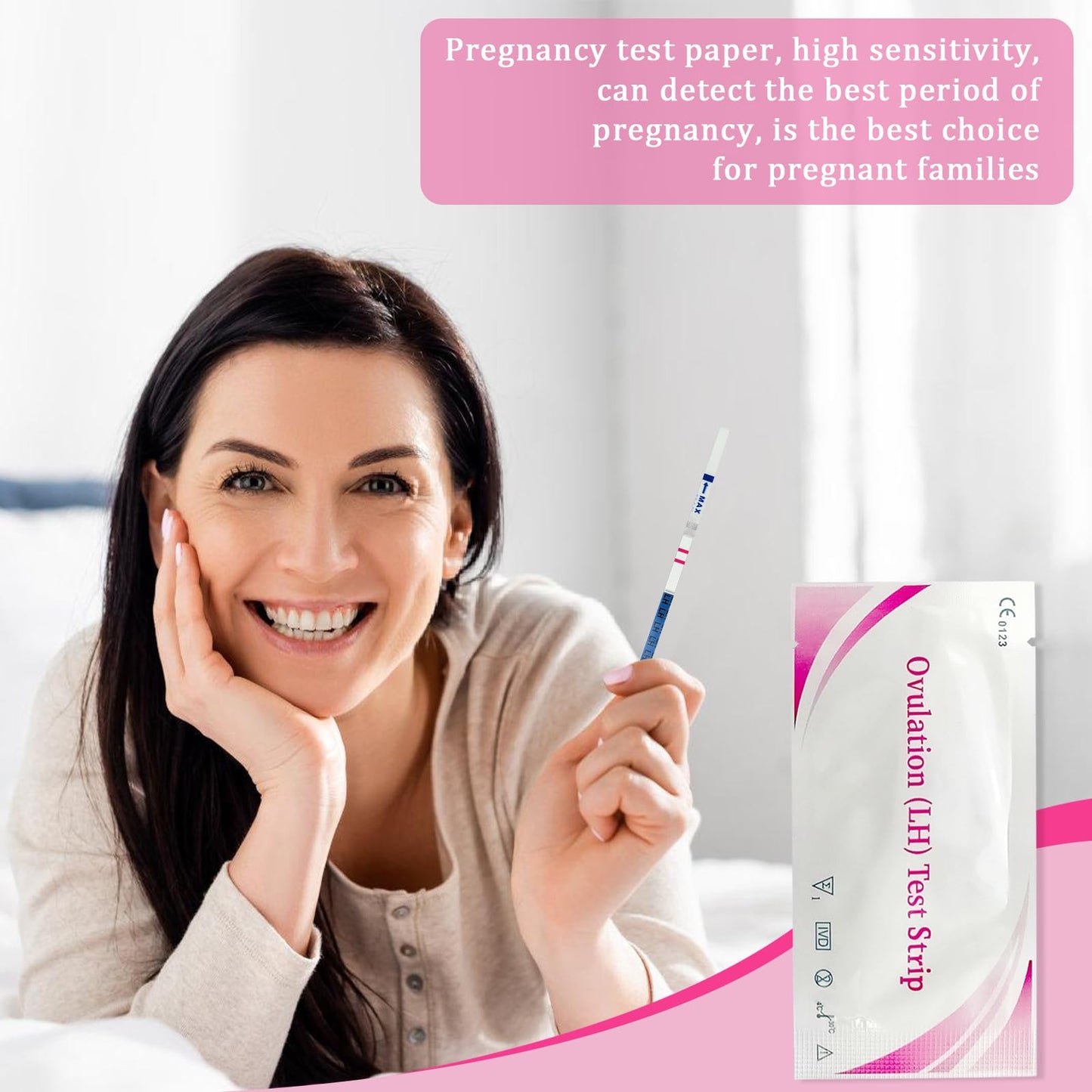 50 Stück Ovulationstest Streifen, Kinderwunsch Ovulationstest Kit, Hochempfindliche Ovulationstests, Fruchtbarkeitstest für Frauen Eisprung, Ovulation