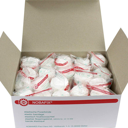 NOBA 20 gauze bandages, fixation bandages, 6 cm x 4 m, individually wrapped in foil