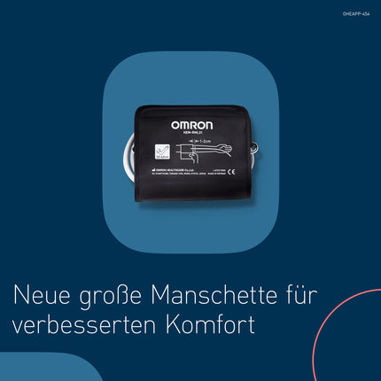 OMRON X2 Smart+ clinically validated upper arm blood pressure monitor with Bluetooth + free app, seal of approval from the German Hypertension League for accurate measurement results, universal cuff 22-42 cm