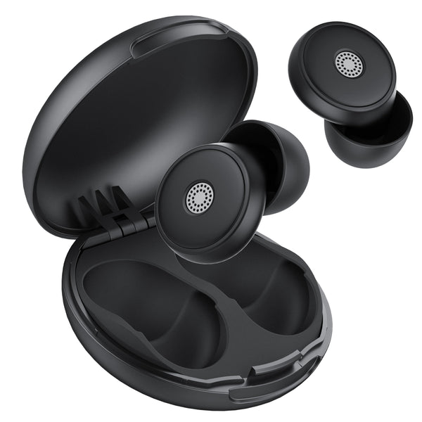 Earplugs for Sleep Noise Cancellation -45dB, Soft and Reusable Silicone Hearing Protection Earplugs with 8 Earplugs and Carrying Case, for Sleeping, Concerts, Working, Studying, Traveling, Black