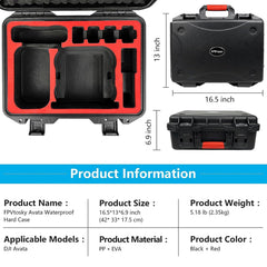 FPVtosky Case for DJI Avata (DJI Goggles V2/Goggles 2/Goggles Integra), waterproof carrying case for Avata, DJI Avata accessory case for DJI Motion/RC Motion 2/FPV Remote Controller 2