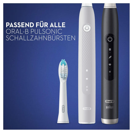 Oral-B Pulsonic Clean replacement brush heads for sonic toothbrushes, 4 pieces, toothbrush head for Oral-B sonic toothbrush