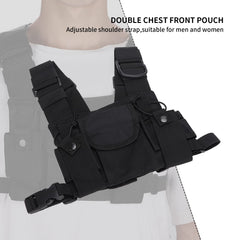 Gugxiom Radio Shoulder Holster, Universal Walkie-Talkies Chest Bag, Radio Chest Rig Holster Pack, High-Quality Fire Department Military Grade, for Construction Sites of Police Production Workshops