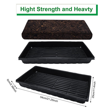 Getervb 5 pieces growing plate plant growing tray plastic planting tray greenhouse growing tray for garden balcony vegetables fruit seeds plant germination