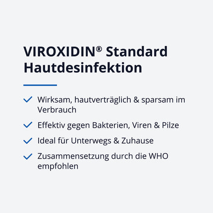 Viroxidin Hand Disinfectant - 500ml Eurodispenser Bottle - Virucidal - Kills 99% of bacteria - 83% Alcohol (Ethanol) - Rub-in Hand Disinfectant Against Bacteria, Viruses &amp; Fungi - 500ml (430g)