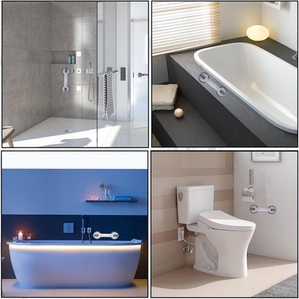 Grab handles for seniors 2 pieces, grab handle shower with strong hold suction cup handle, bathroom grab handle, stand-up aid suction handle, safety bar for shower bench