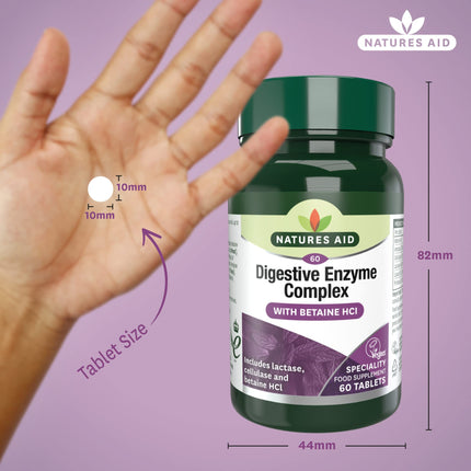 Nature's Aid Digestive Enzyme Complex with Betaine Hydrochloride 60 Vegan Tablets