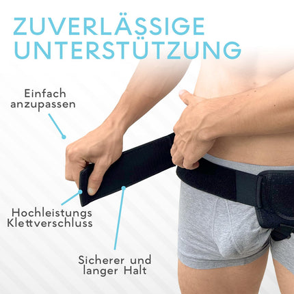Adamson H2 Inguinal Hernia Belt for Men and Women – Hernia Band, Left and Right Wearable – Flexible, Adjustable Inguinal Hernia Belt – 90-120 cm Hip Circumference